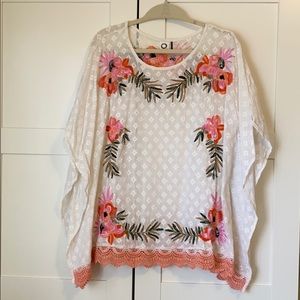 Anthropologie Crochet Poncho Top